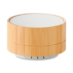 Destacado altavoz con Bluetooth personalizado de bambú Bamboo color blanco