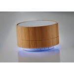 Destacado altavoz con Bluetooth personalizado de bambú Bamboo color blanco tercera vista