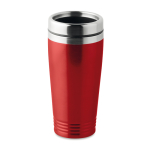 Taza de viaje personalizada de acero en color brillante 400ml Alu Color color rojo