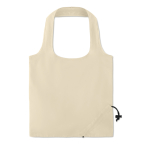 Bolsa plegable personalizada de algodón 105 g/m2 Strawberry Cotton color beige