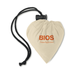 Bolsa plegable personalizada de algodón 105 g/m2 Strawberry Cotton color beige vista principal segunda vista