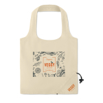 Bolsa plegable personalizada de algodón 105 g/m2 Strawberry Cotton color beige segunda vista principal