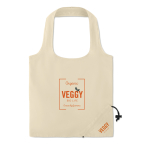 Bolsa plegable personalizada de algodón 105 g/m2 Strawberry Cotton color beige tercera vista principal