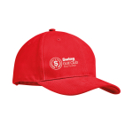 Gorras serigrafiadas de alta calidad y de algodón grueso Cottonstyle color rojo vista principal