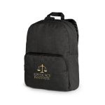 Mochila de poliéster para portátil con mucho almacenamiento 14'' color negro imagen con logo