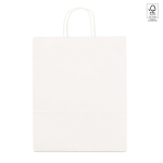Bolsas de papel personalizadas baratas kraft 100 g/m2 Retail Large color blanco primera vista
