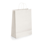 Bolsas de papel personalizadas baratas kraft 100 g/m2 Retail Large color blanco