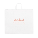 Bolsa kraft personalizada extra grande blanca 100 g/m2 Retail XL color blanco imagen con logo 2