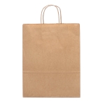 Bolsa kraft personalizada mediana con asa torcida 115 g/m2 Craft color natural primera vista