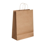 Bolsa kraft personalizada mediana con asa torcida 115 g/m2 Craft color natural