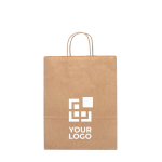 Bolsa kraft personalizada mediana con asa torcida 115 g/m2 Craft vista principal