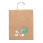 Bolsas kraft personalizadas grandes color natural 115 g/m2 Craft large color natural imagen con logo 2