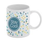 Taza de cerámica blanca para impresión a todo color 350ml Sublim color blanco imagen con logo
