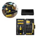 Juego de herramientas en acero y plástico de 45 piezas en estuche varios colores