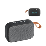 Altavoz Bluetooth minimalista acabado en goma con correa y micro Club vista principal