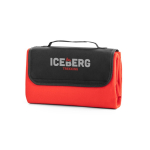 Manta plegable personalizada para picnic tejido polar 180 g/m2 Meadow color rojo imagen con logo