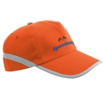 Gorra para eventos en poliéster con elementos reflectantes Reflect color naranja imagen con logo