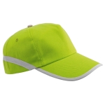Gorra para eventos en poliéster con elementos reflectantes Reflect color verde claro