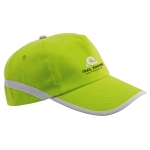 Gorra para eventos en poliéster con elementos reflectantes Reflect color verde claro imagen con logo