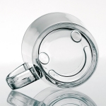 Tazas personalizadas baratas en cristal con smiley 230ml Cristal color transparente tercera vista