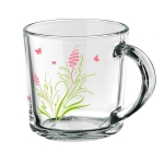 Tazas personalizadas baratas en cristal con smiley 230ml Cristal color transparente imagen con logo