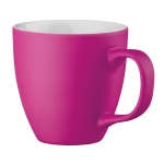 Tazas de porcelana en color mate de 450ml Matt Plus color rosa