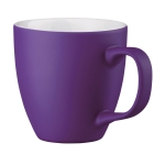 Tazas de porcelana en color mate de 450ml Matt Plus color violeta