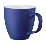 Tazas de porcelana en color mate de 450ml Matt Plus color azul real