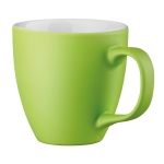 Tazas de porcelana en color mate de 450ml Matt Plus color verde lima