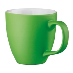 Tazas de porcelana en color mate de 450ml Matt Plus color verde claro