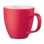 Tazas de porcelana en color mate de 450ml Matt Plus color naranja oscuro