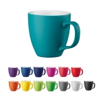 Tazas de porcelana en color mate de 450ml Matt Plus varios colores