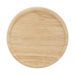 Taza de cerámica con base o tapa de madera 400ml Coaster color blanco vista detalle 1