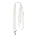 Lanyard RPET 15mm color blanco septima vista