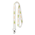 Lanyard RPET 15mm color blanco