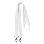 Lanyard Duo 15mm color blanco septima vista