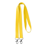 Lanyard Duo 15mm color amarillo septima vista