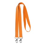 Lanyard Duo 15mm color naranja septima vista