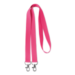 Lanyard Duo 15mm color rosa septima vista