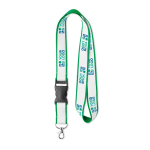 Lanyard Double Plus 20mm color verde vista de impresión