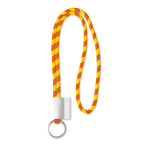 Lanyards tubulares de 0,7 cm con etiqueta impresa Tube Stripes color naranja septima vista
