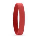 Pulseras personalizadas de silicona baratas de 12 mm Regular color rojo septima vista