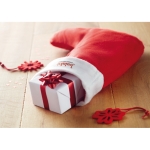 Calcetín navideño promocional de Papá Noel para regalos Navideño Santa color rojo segunda vista bodegón 2