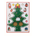 Pequeño árbol de navidad decorativo con 12 adornos Navideño Noel color verde tercera vista