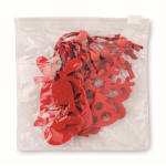 Conjunto de 6 adornos navideños de fieltro para publicidad Xmas color rojo tercera vista