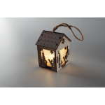 Adorno de navidad en forma de casa con luces Navideño Lampion color madera sexta vista