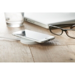 Cargador inalámbrico con logo a todo color  barato Fullprint Round color blanco segunda vista bodegón