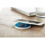 Cargador inalámbrico con logo a todo color  barato Fullprint Round color blanco vista bodegón principal