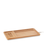 Set de sobremesa de bambú con cargador inalámbrico Bamboo Tidy vista de impresión