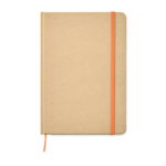 Libreta personalizada reciclada con elástico A5 hojas a rayas EcoNote color naranja